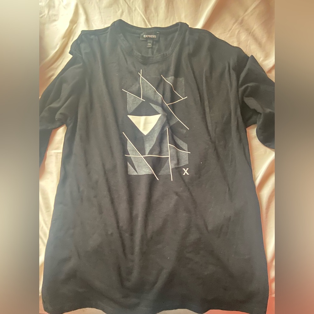 Express Oversized Long Sleeve T Shirt L